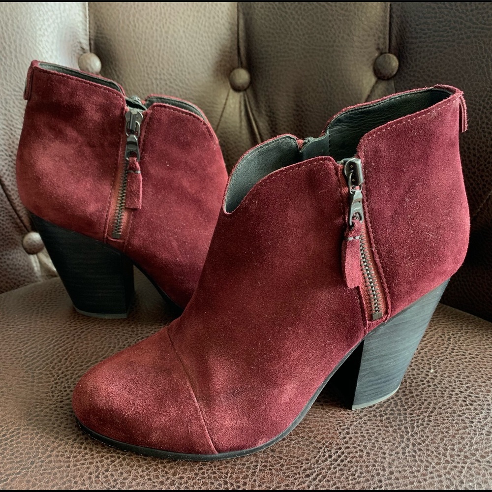 Rag & Bone Margot Burgundy Suede 38